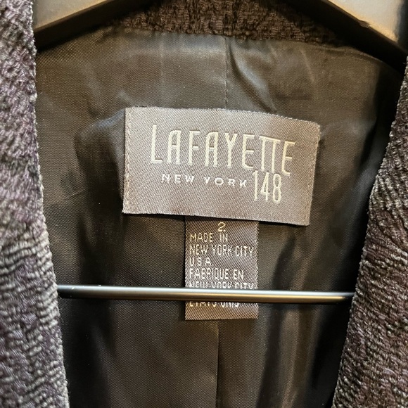 Lafayette 148 one button closure textured velvet blazer - Picture 13 of 13
